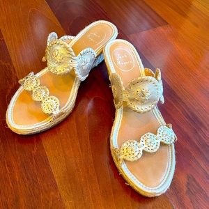 Jack Rogers Gold Wedge size 8.5
